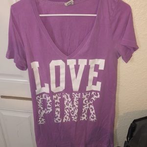 Love Pink Victoria’s Secret Purple V Neck Top